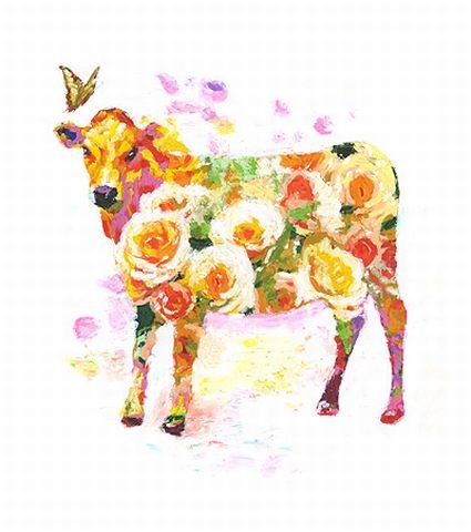 cow in flower