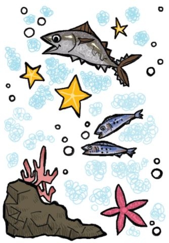 手描き風魚