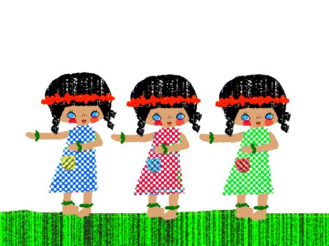 ハワイの少女