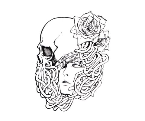Rose,Skull,The dead