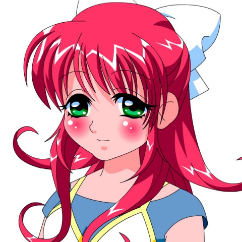 似顔絵サンプルアニメ絵女