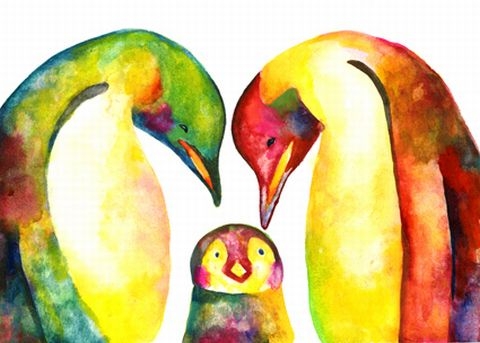 ペンギンの親子