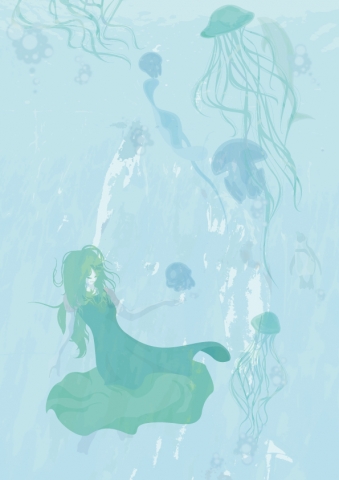 Swimming　Blue