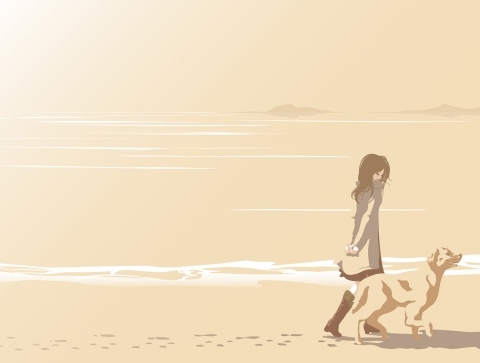朝日と海と視線と未来