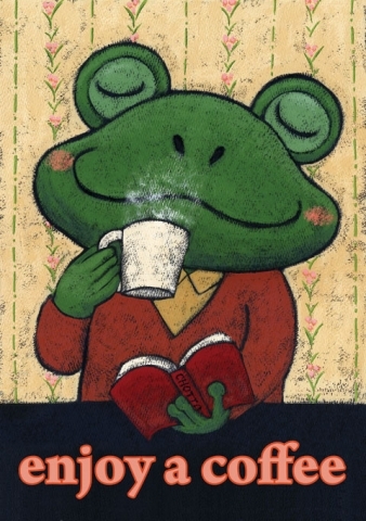コーヒー好きのかえるおじさん