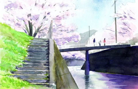 水彩風景画