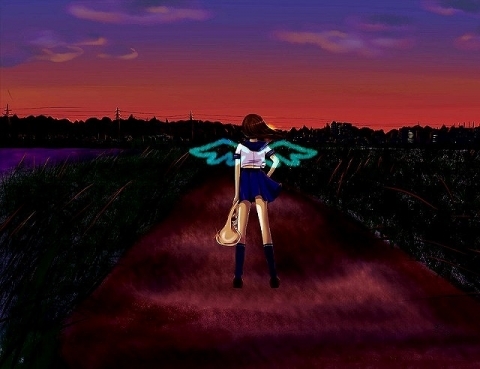 夕日
