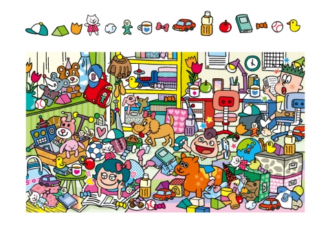 まちがい探し誌イラスト