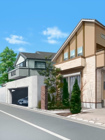 住宅路上